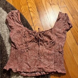 URBAN Romantics Rust Short Sleeve Top